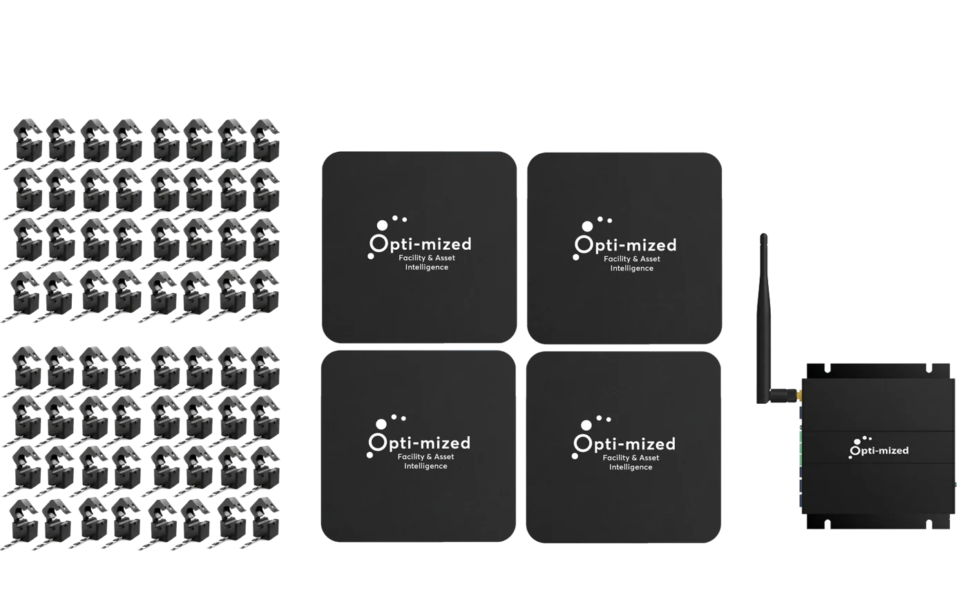 64 CT clip-on sensors, 4 CT Hub expansion modules and 1 Gateway module