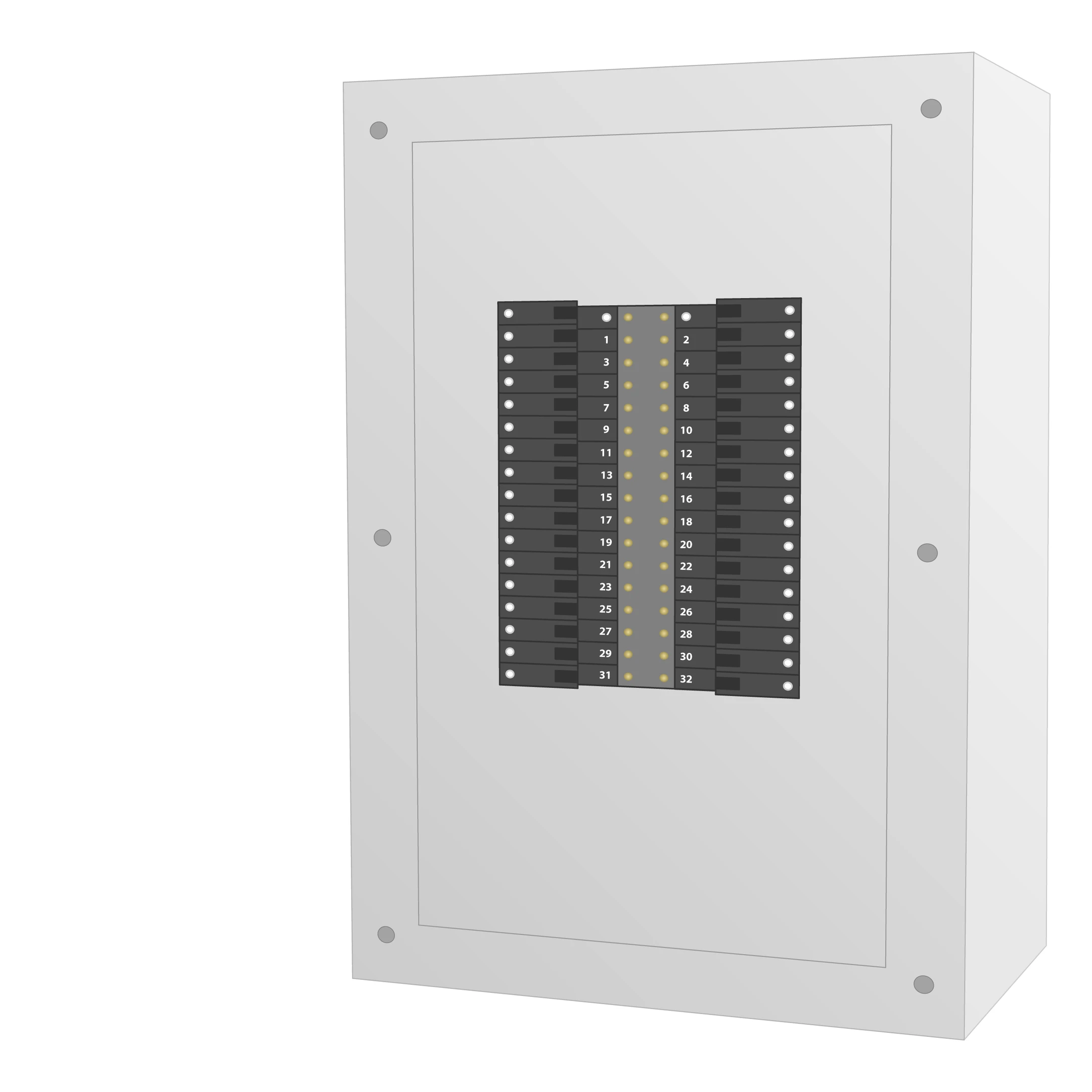 Closed electrical panel