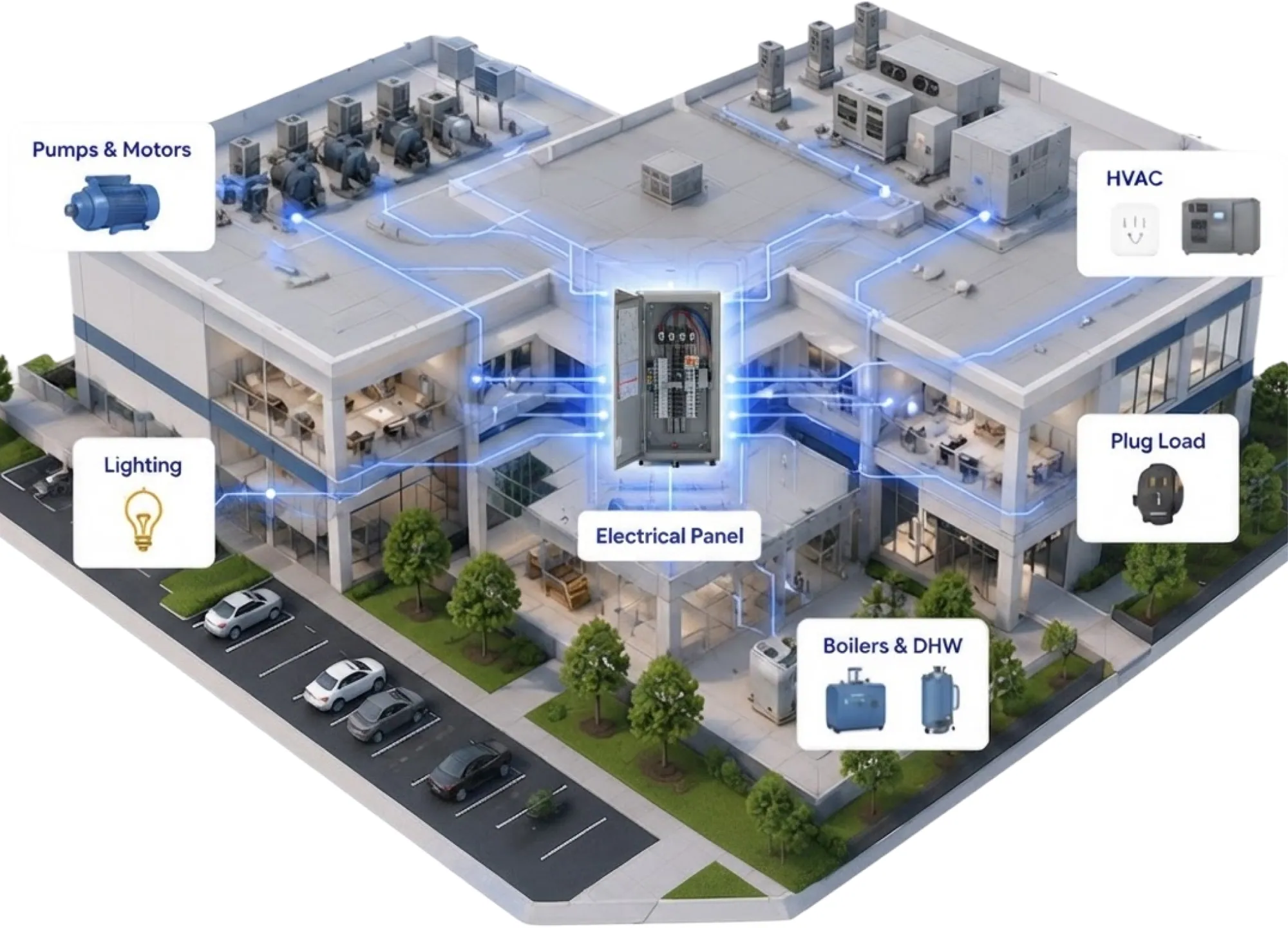 A facility's systems all connect back to its electrical panel